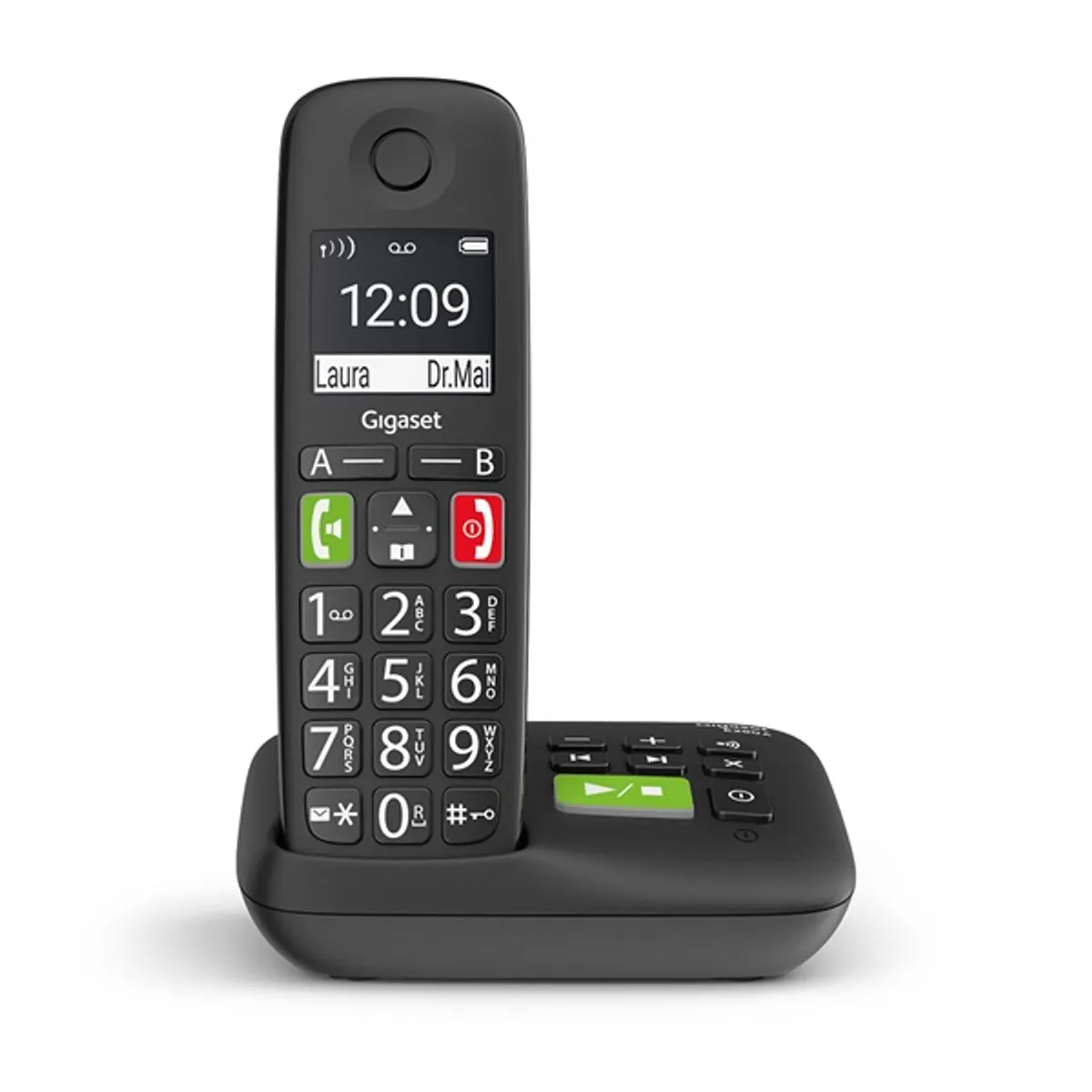 Gigaset S30852-H2921-S201 E290A fekete üzenetrögzítő, kihangosítás, telefonkönyv 150 szám, babafigyelő, telefonszám blokkolás #1