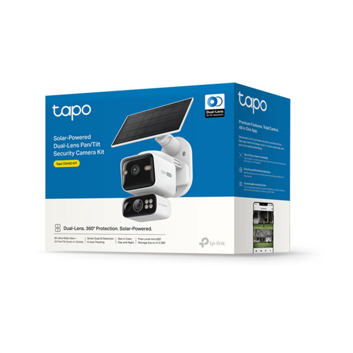 TP-LINK TAPO C645D KIT Tapo C645D 2K 3MP pan tilt 334deg 90deg IP65 solar panel #4