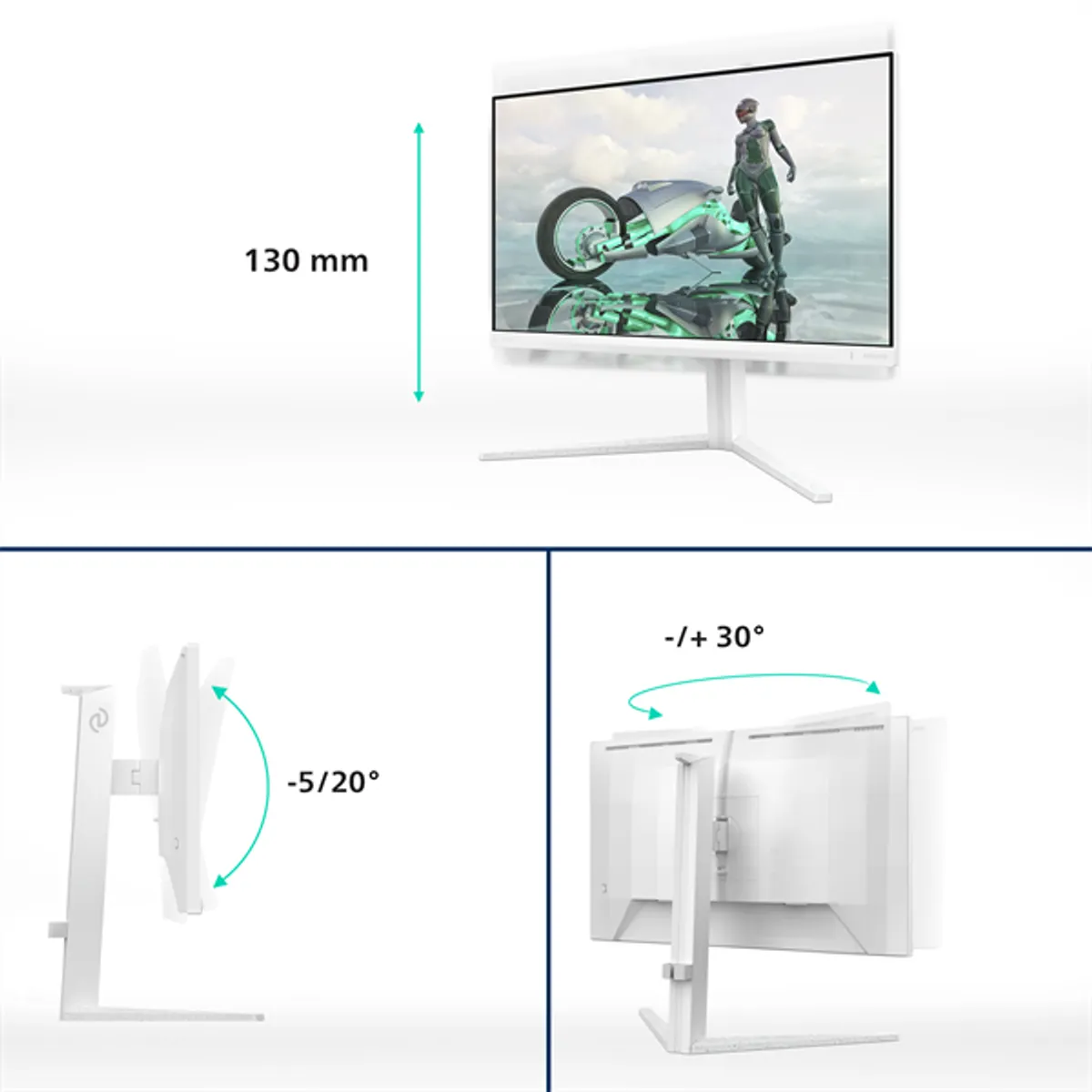 PHI MON 27M2N3201A/00 monitor 27" IPS FHD 180 Hz 1 ms HDMI DP hangszóró VESA 100x100 állítható #9