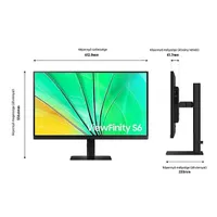 SMG MON LS27D600EAUXEN 27\" ips hdr 100 Hz 5 ms 350 nit állítható magasság dönthető pivot fali 100x100 HDMI DP USB #5