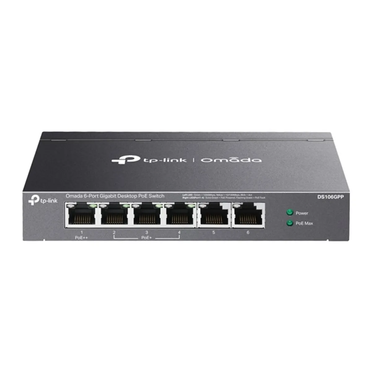 TP-LINK DS106GPP Omada PoE kapcsoló 6-portos gigabites 4 PoE port #1