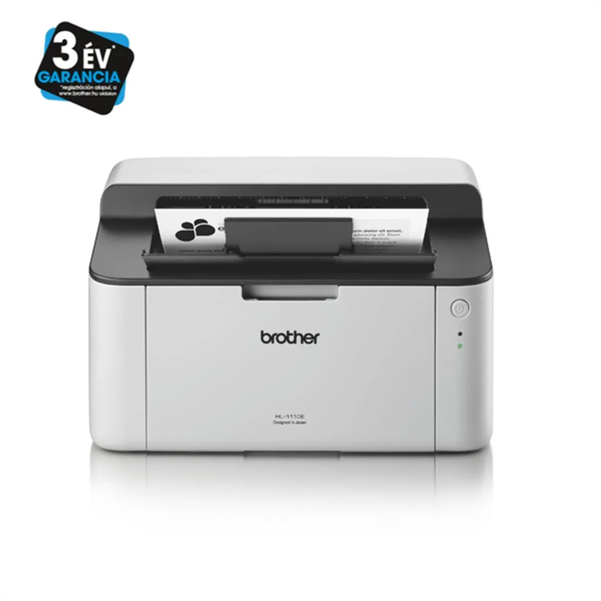 BROTHER HL1110EYJ1 HL-1110E monó lézernyomtató 150 lap bemeneti tálca USB 2400x600dpi A4 50 lap kimeneti tálca #1