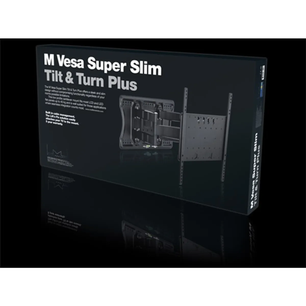 Multibrackets 7350022734227 M VESA Super Slim Tilt and Turn Plus Dönthető Forgatható Fali rögzítés VESA 100x100-400x400 26-55" Fekete #9