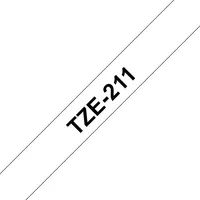 BROTHER TZE211 TZE-211 laminált címkeszalag 6 mm x 8 m fehér alapon fekete