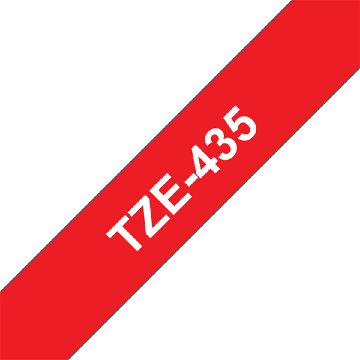 BROTHER TZE435 laminált szalag piros alapon fehér 12mm 8m #1