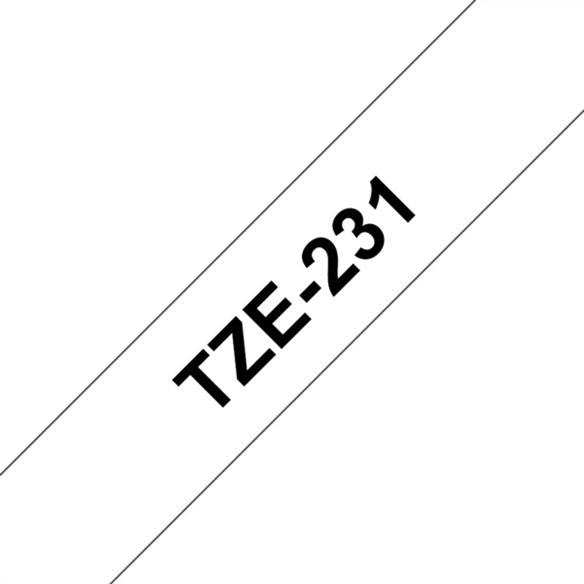 BROTHER TZE231 TZE231 laminált szalag fehér alapon fekete, 12 mm széles, 8 m hosszú, öntapadós #1
