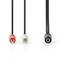 Nedis CAGB22160BK02 2x 3,5 mm férfi és 3,5 mm női sztereó Y-elosztó 0,20 m fekete #2