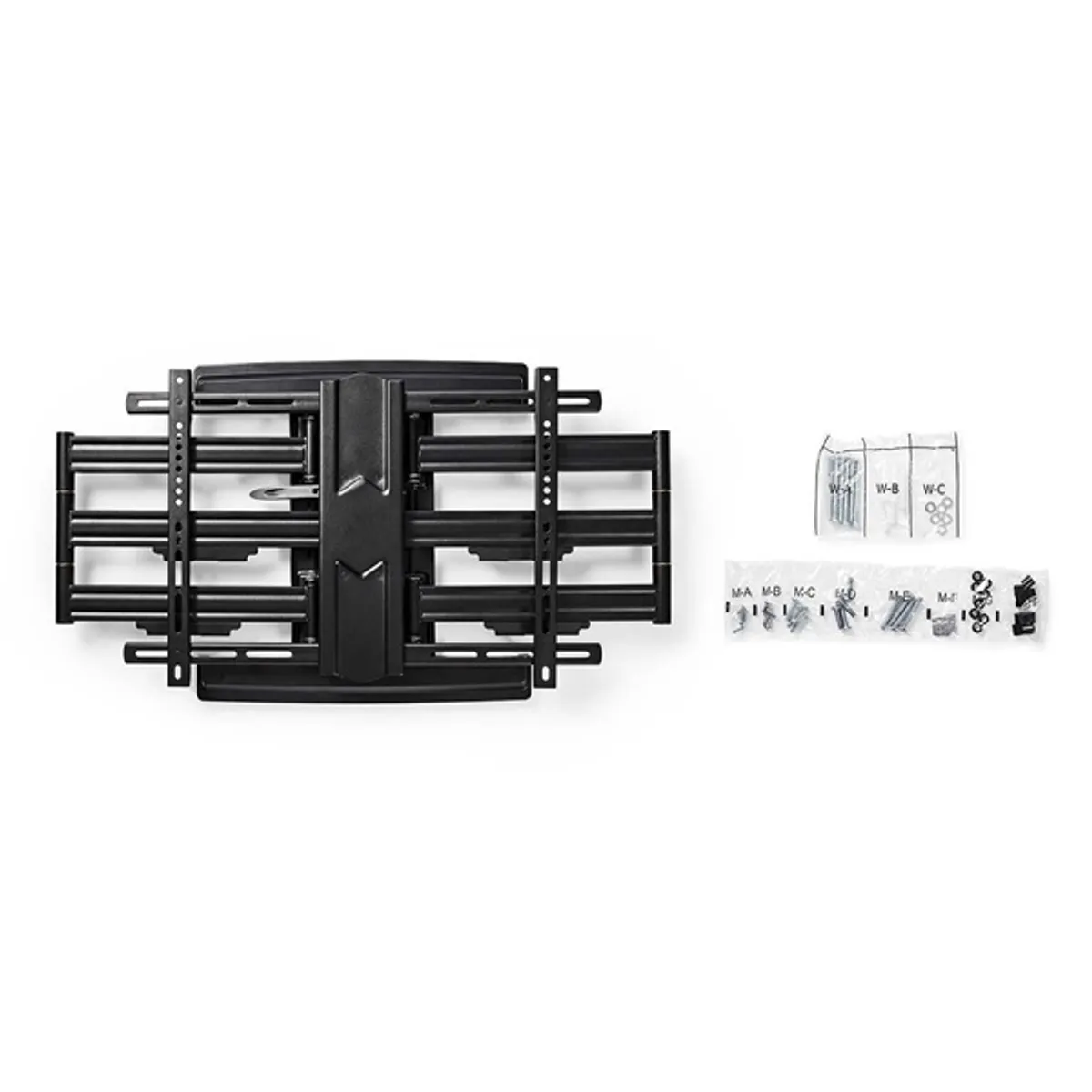 NEDIS TVWM6551BK tv-tartókonzol 37-80" 70 kg, VESA 200x100-600x400, forgatható 0-180°, dönthető 15°, 6 forgáspont #7