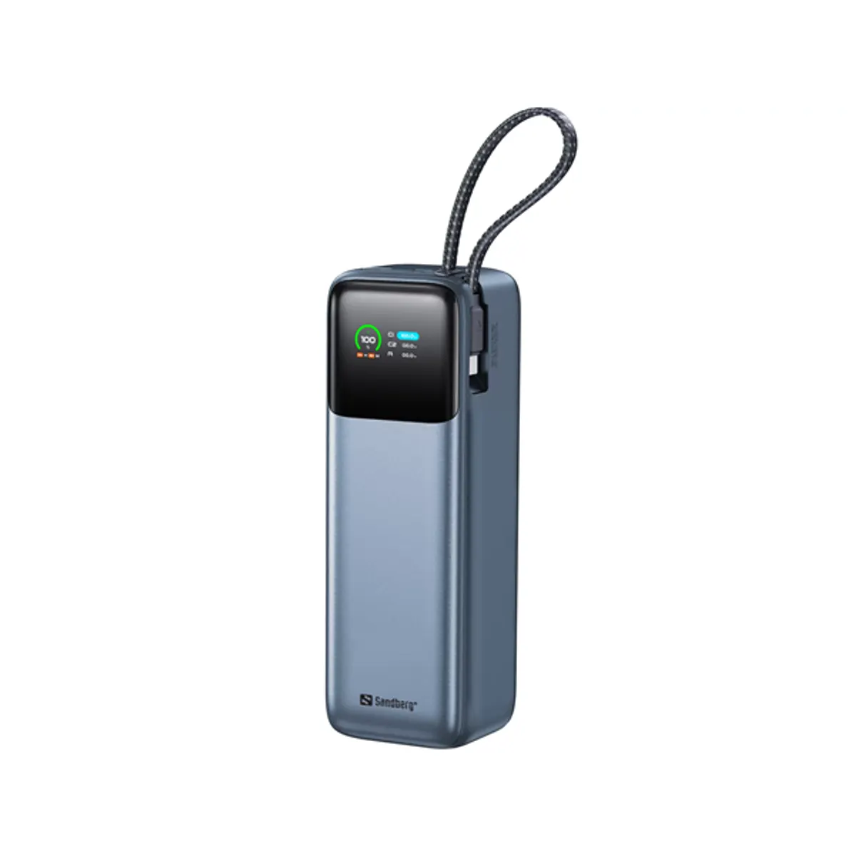 Sandberg 421-31 Akkubank All-in1 Powerbank 27000 mAh PD 240W beépített USB-C kábel 1x USB-C 1x USB-A intelligens kijelző #1