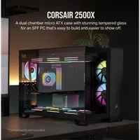 CORSAIR CC-9011265-WW 2500X mATX mid-tower edzett üveg fekete #2