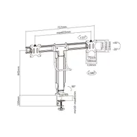 MULTIBRACKETS 7350073739981 Deskmount Slim Basic Dual 17"-27" 75x75 100x100 fekete #10