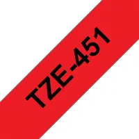 BROTHER TZE451 TZE451 laminált szalag piros alapon fekete 24mm x 8m #1