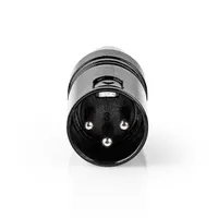 NEDIS COTP15930BK XLR adapter XLR 3 tűs dugó, RCA nő, nikkelezett, egyenes, fém, fekete, 1 db #3