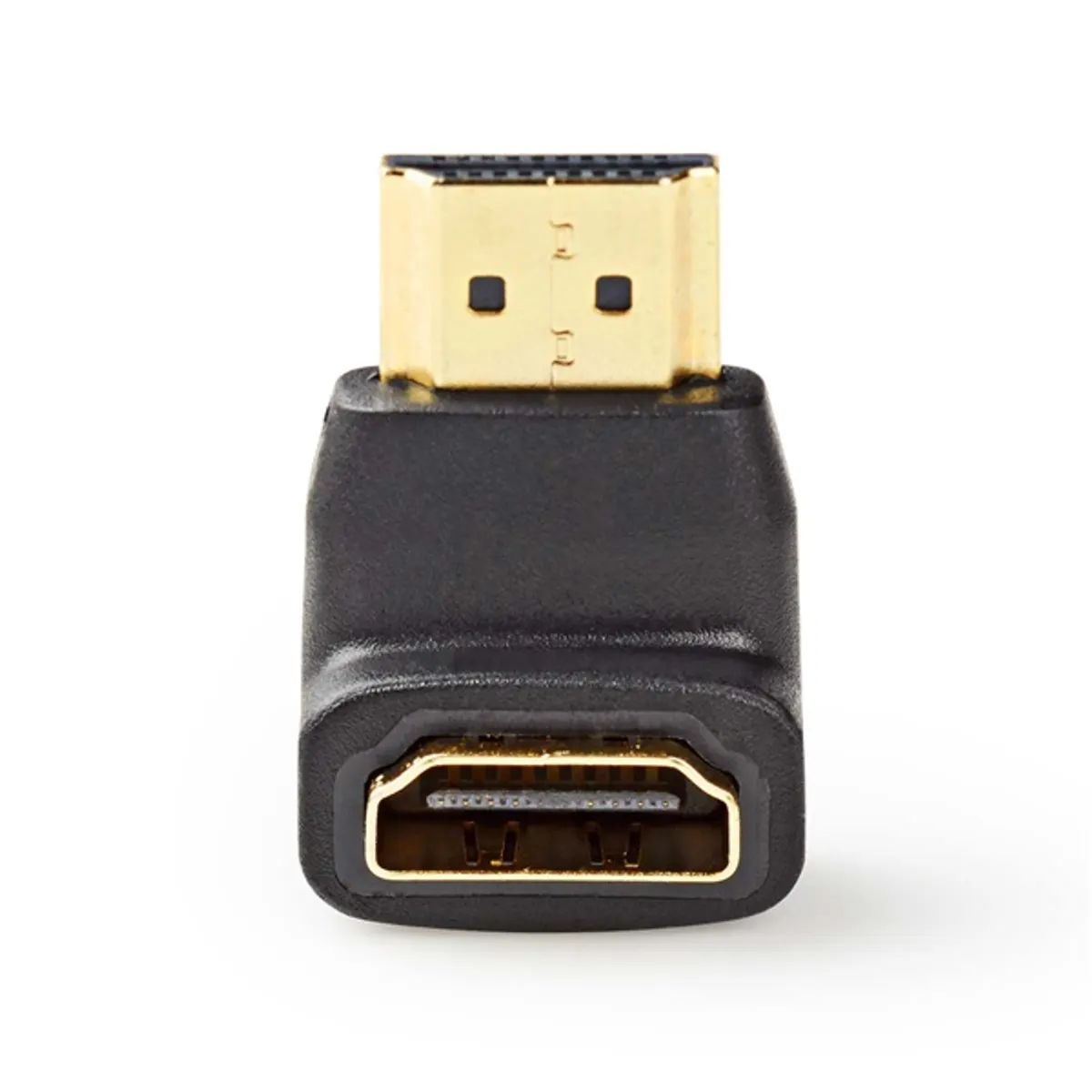 Nedis CVGB34901BK hdmi m-f adapter 90 fokos szög aranyozott hdmi csatlakozó fekete #2