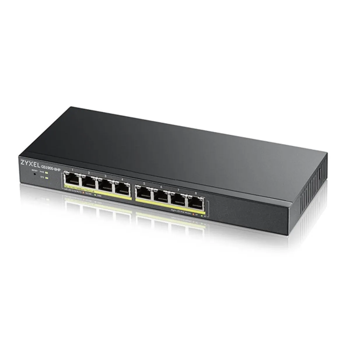 ZYXEL GS1900-8HP-EU0103F GS1900-8HP 8x GbE PoE 70W smart managed L2 ventilátormentes 802.3at #1