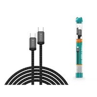 Devia ST107878 Gracious Tube PD 60W Type-C Type-C 1m-es fekete adat-és töltőkábel