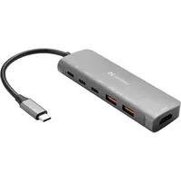 Sandberg 136-65 USB-C dokkoló HDMI 2x USB-A 2x USB-C PD100W 4K60Hz