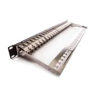 KELINE KEP-CEA-S-10G Patch panel CAT6A 24xRJ45 1U fekete beépített 24x KEJ-CEA-S-10G keystone jack #1