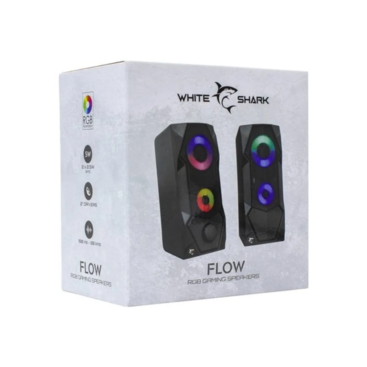 Whiteshark GSP-634 Flow RGB 2.0 hangszóró 5 W RGB LED 3,5 mm jack USB táp #5