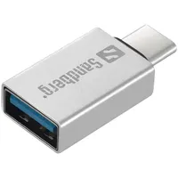 SANDBERG 136-24 USB-C USB-A 3.0 adapter ezüst