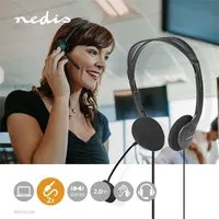 Nedis CHST100BK mikrofonos fejhallgató 2 m 2x 3,5 mm 32 Ohm 105 dB 20 Hz-20 kHz #6