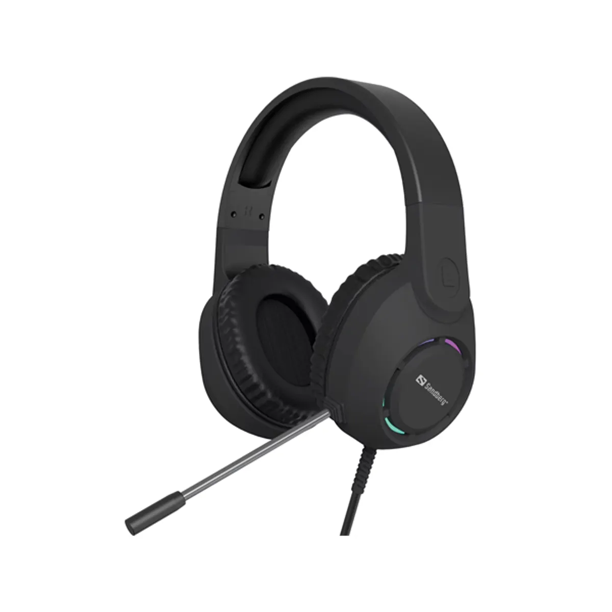 Sandberg 126-49 BossBlaster fejhallgató USB-A 50 mm driver 20 Hz-20 kHz kábel 2,0 m mikrofon 6 mm elektret 75 Hz-16 kHz impedancia 2,2 kOhm -38 dB #1