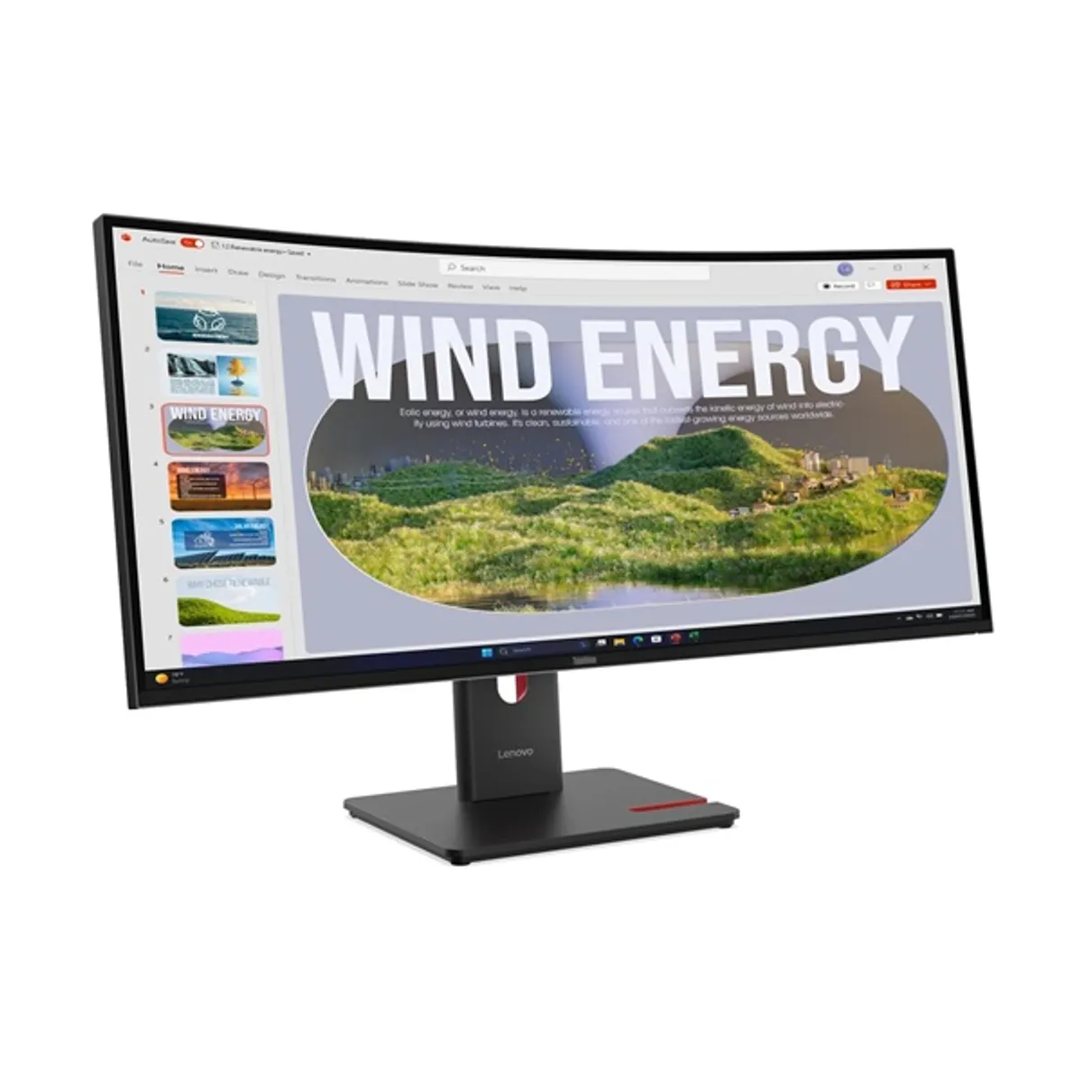 LENOVO-COM 64AEGAT1EU monitor 34" ívelt ultrawide 3440x1440 120hz va hdmi 2.1 dp 1.4 usb-c usb-a hub rj45 lan vesa 100x100 #2