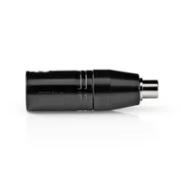 NEDIS COTP15930BK XLR adapter XLR 3 tűs dugó, RCA nő, nikkelezett, egyenes, fém, fekete, 1 db #1