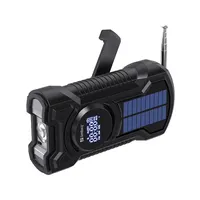 SANDBERG 421-03 Survivor radio all-in-1 5000 mAh powerbank AM FM bluetooth hangszóró napelemes töltés és kézi hajtás