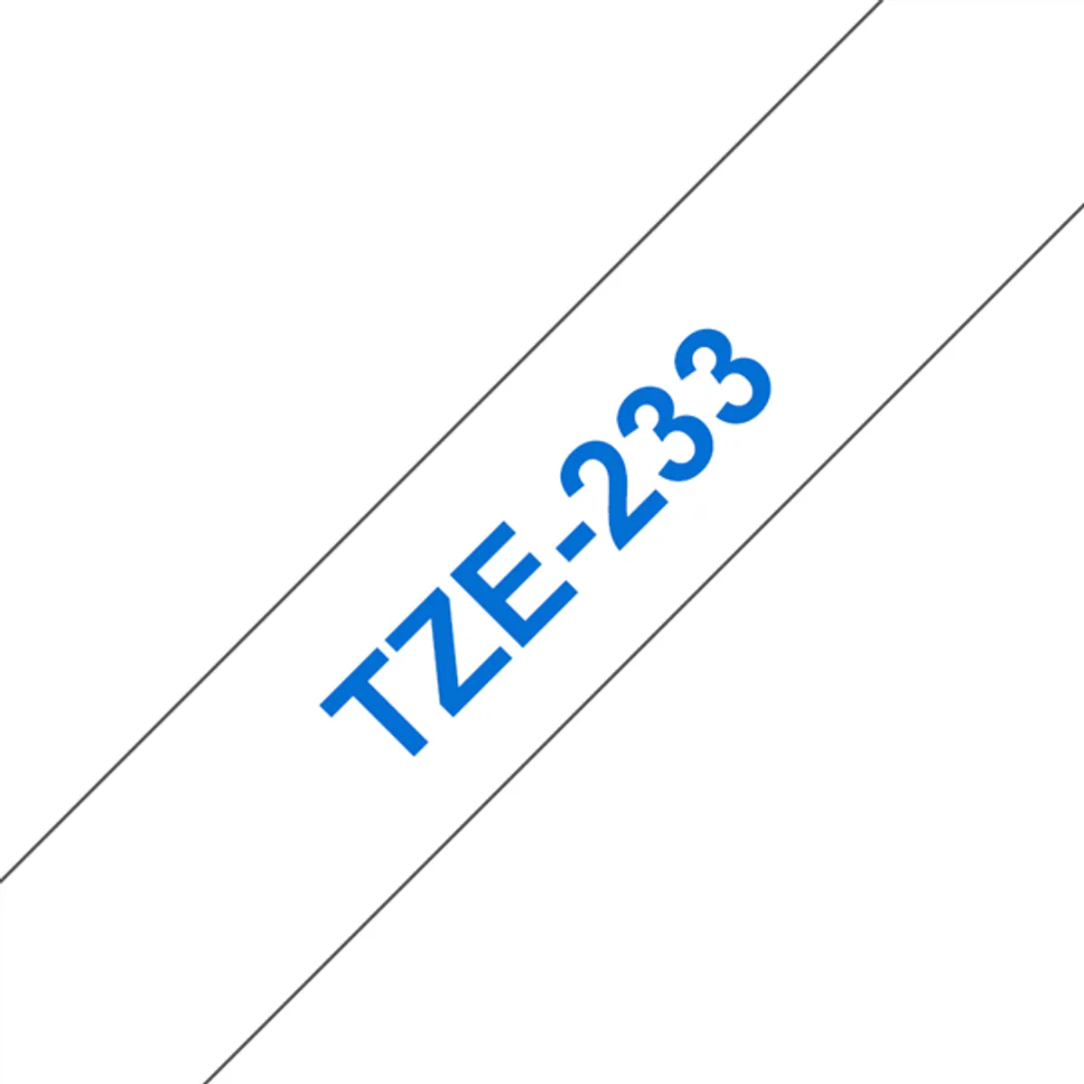 BROTHER TZE233 laminált szalag Fehér alapon kék 12mm 8m #1