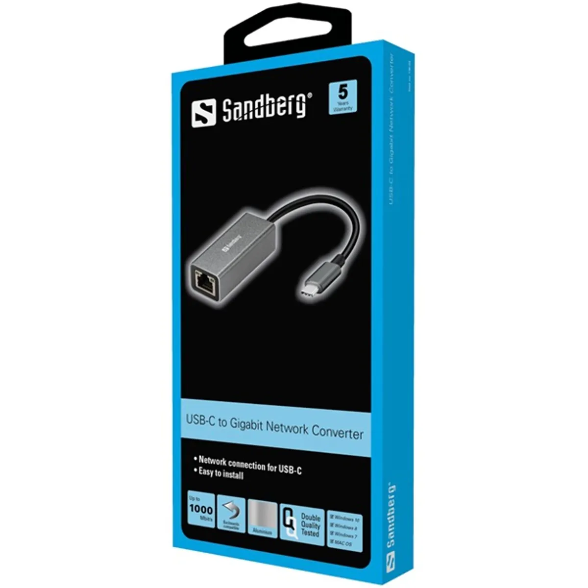 SANDBERG 136-04 USB-C gigabites hálózati adapter Realtek 8153B RJ45 #2
