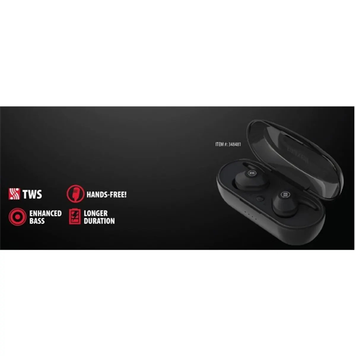 MAXELL 348481 Mini Duo fülhallgató Bluetooth mikrofonos sztereó fekete #2