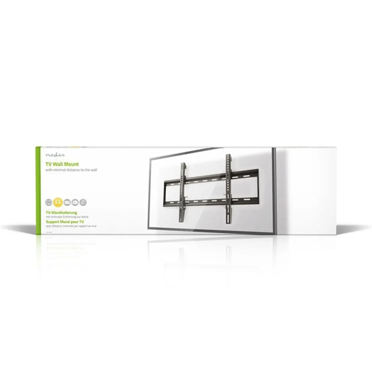 Nedis TVWM2050BK rögzített fali tartó 42"-70" max 60 kg VESA 400x200 400x400 600x400 100x100 200x100 200x200 min faltávolság 29 mm fekete #4