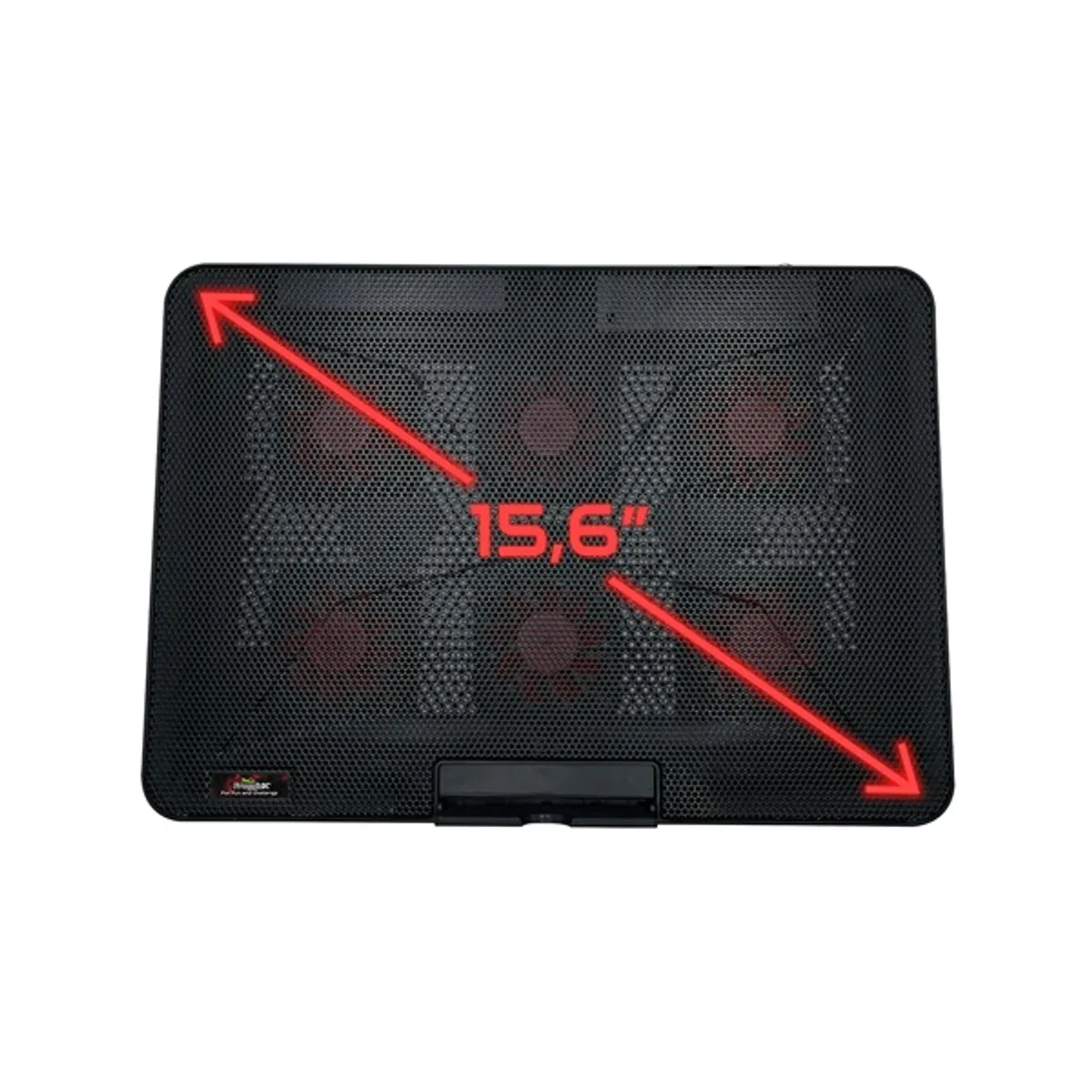 FroggieX FX-PC-P2-R HyperCooling notebook hűtőpad telefontartóval 6 db ventilátor max 15.6" képernyőig 360x255x27 mm #4