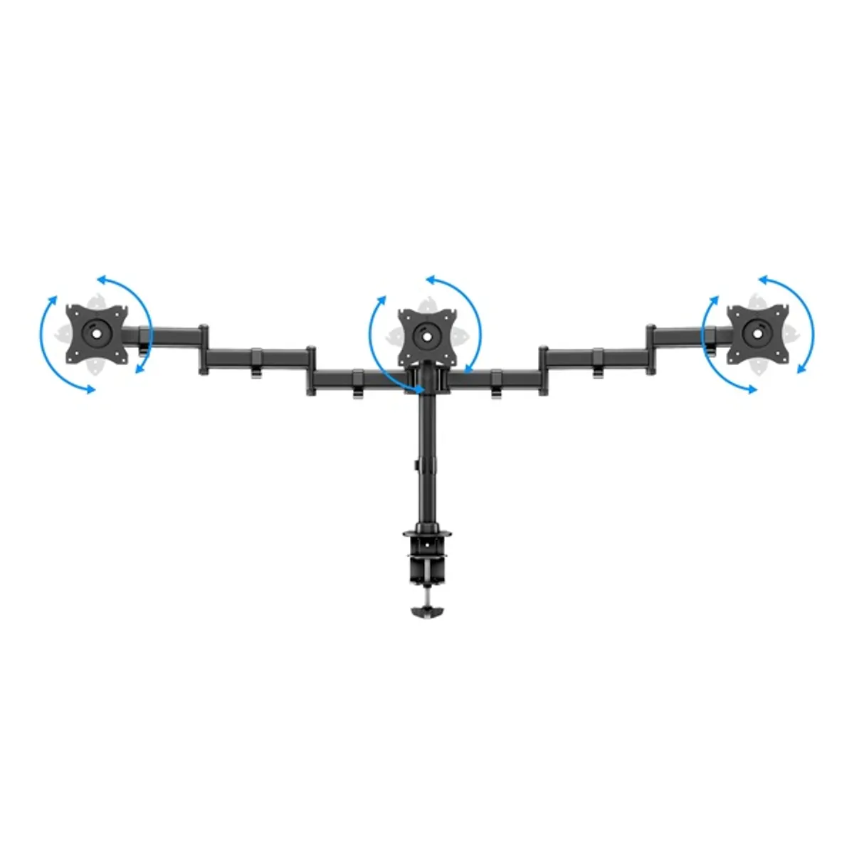 Multibrackets 7350073733385 Deskmount Basic Triple Dönthető forgatható VESA 75x75 100x100 fekete 7,5 kg #9