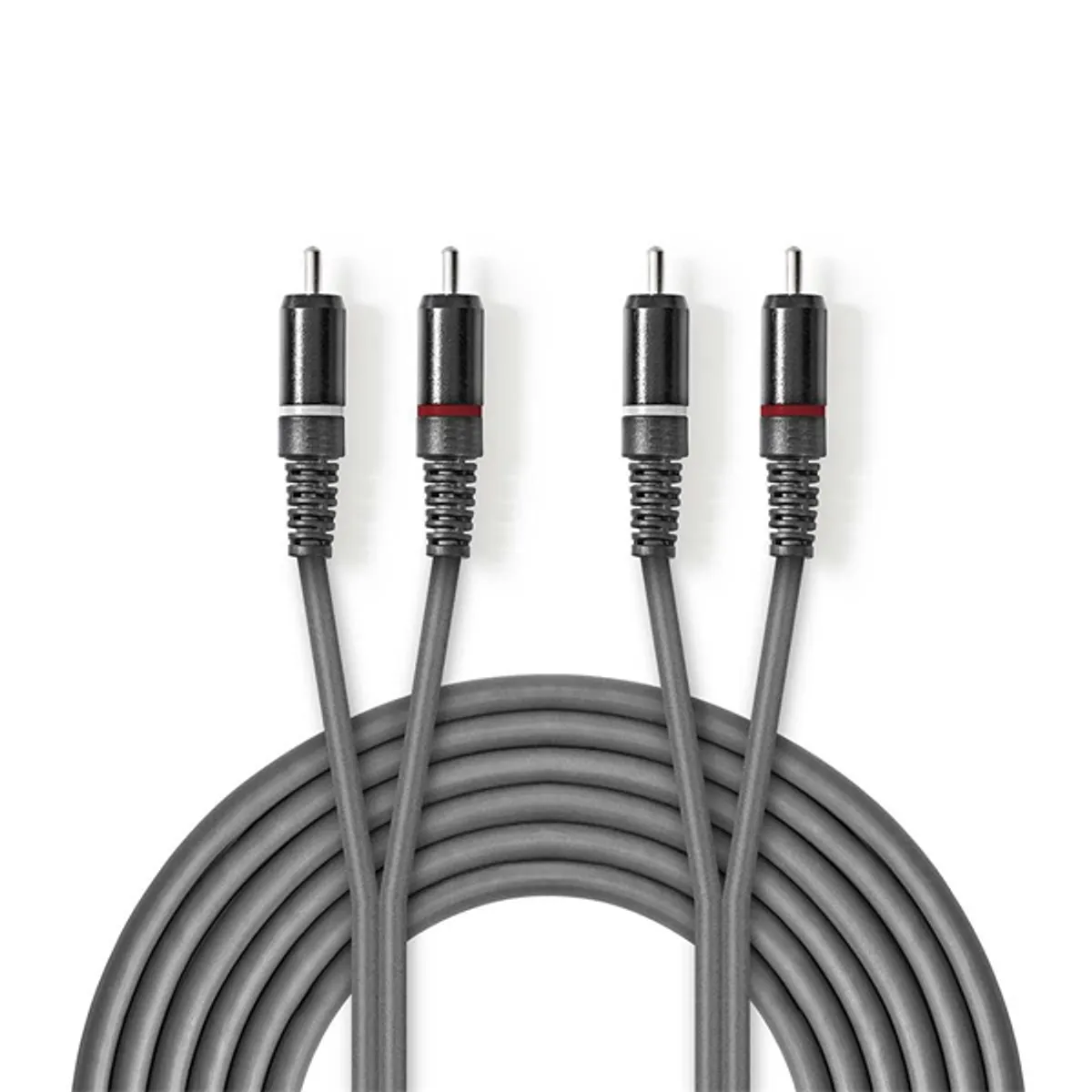 Nedis COTH24200GY30 RCA-RCA sztereó audiokábel 3 m szürke nikkelezett #1