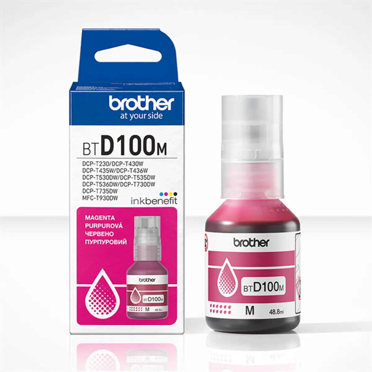 BROTHER BTD100M tintapatron magenta 5000 oldal 48,8 ml #1