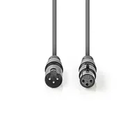 Nedis COTH15012GY50 DMX adapter kábel XLR 3 tűs dugó XLR 3 tűs anya nikkelezett 5 m kerek PVC sötétszürke #2