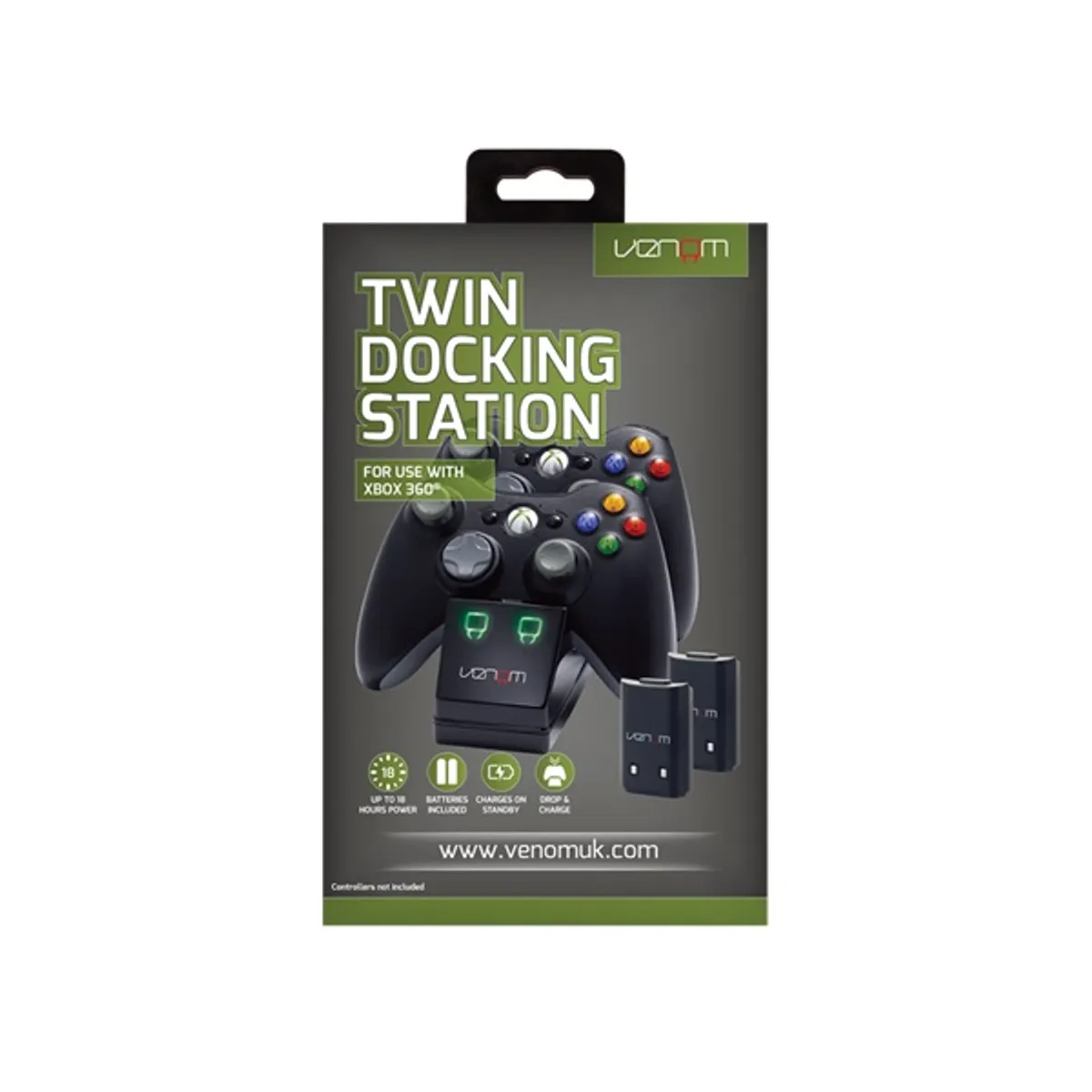 VENOM VS2891 Xbox 360 dupla töltőállomás 2db akkumulátor fekete #2