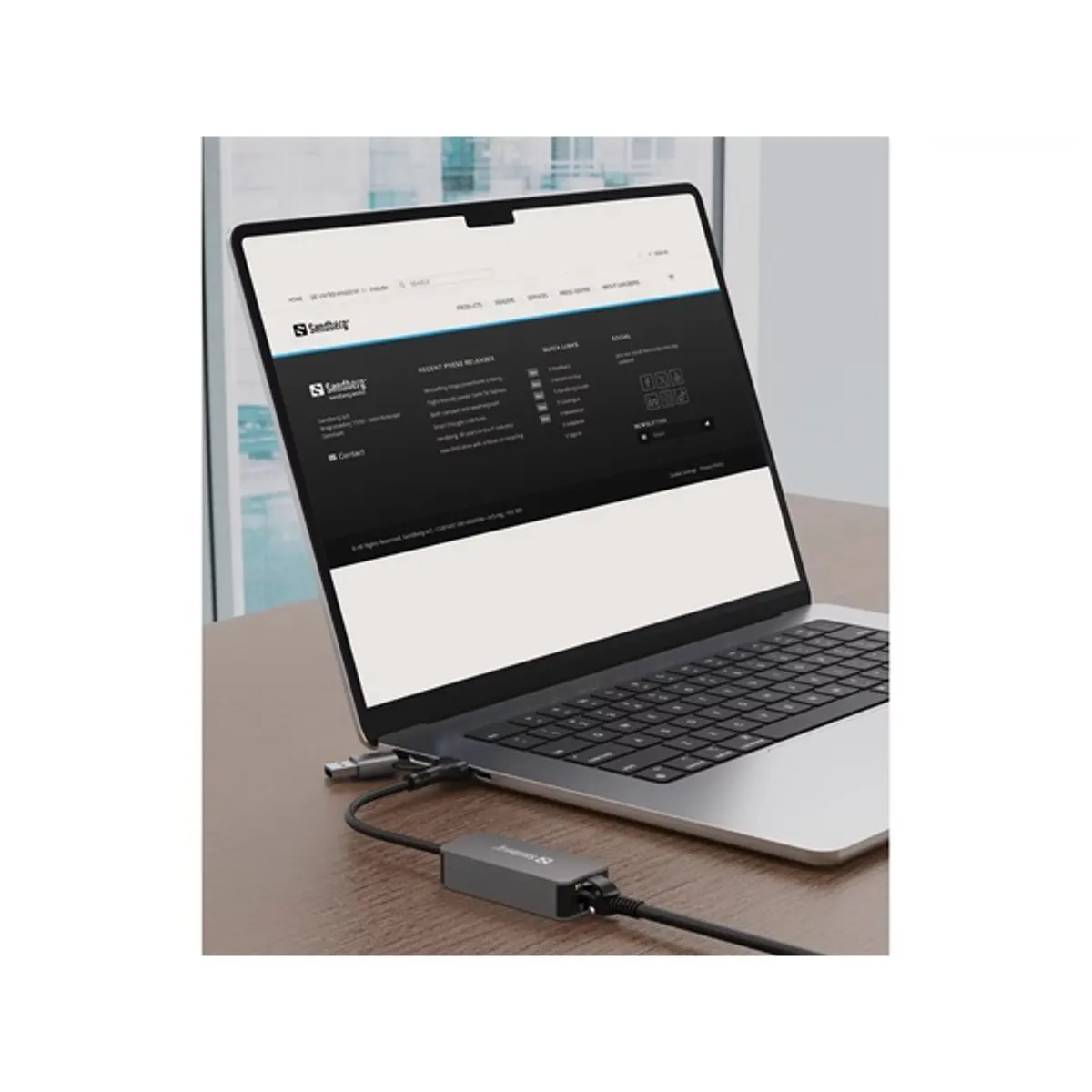 Sandberg 136-68 USB-C-A 2,5 Gbps adapter, RJ45, alumínium tokozás, 15 cm kábel, RTL8156B #3