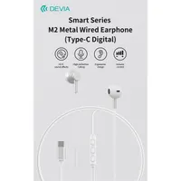 Devia ST108790 Smart Series M2 Metal In-Ear Type-C fekete sztereó fülhallgató #2