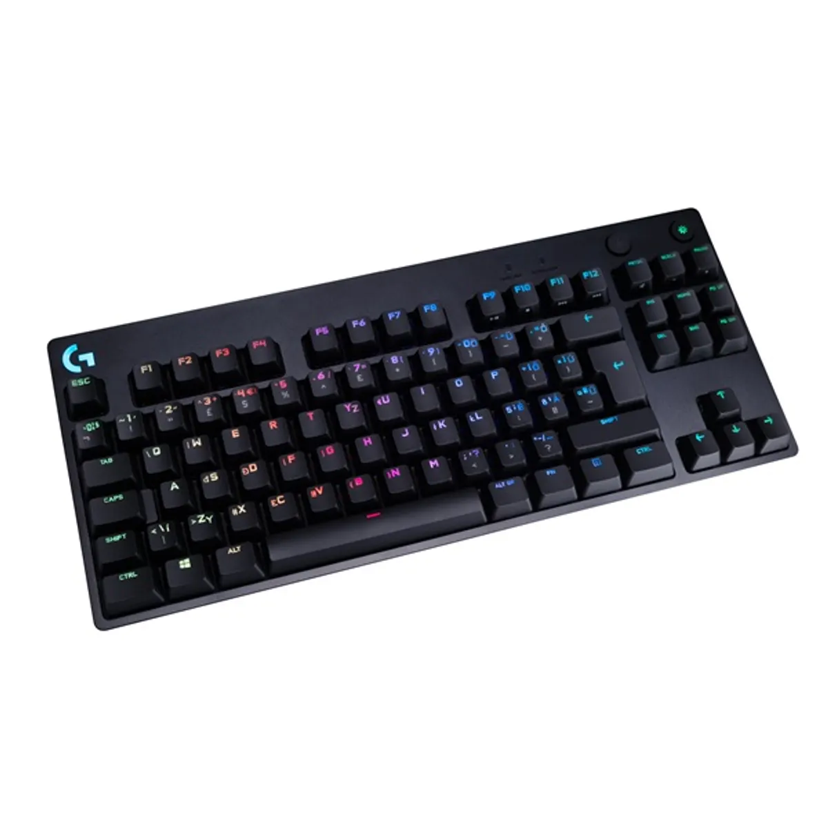 LOGITECH 920-009426 G Pro TKL GX Blue kattanós kapcsolók, leválasztható 1,8 m kábel, RGB, 12 f-billentyű, fekete, USB #3