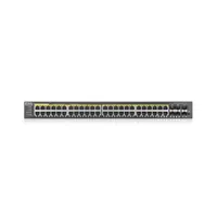 ZYXEL GS2220-50HP-EU0101F 50-portos GbE Layer 2 menedzselt PoE rack-be szerelhető 6x SFP
