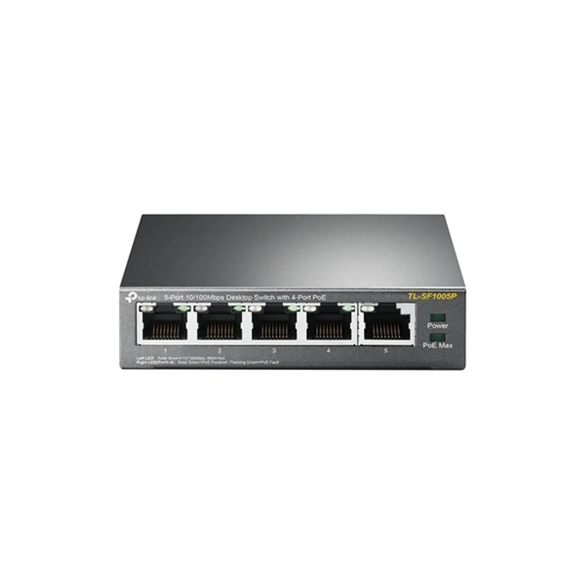 TP-LINK TL-SF1005P 5-portos 10-100 Mbps PoE asztali switch 4 PoE porttal #1