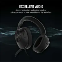 CORSAIR CA-9011260-EU HS55 stereo gaming headset 50mm neodímium meghajtók, kábeles, 3.5mm csatlakozás, omnidirekcionális mikrofon #2