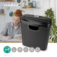 NEDIS PASH112BKA4 iratmegsemmisítő DIN P-2 6 mm csík 10 L 6 lap bankkártya #6