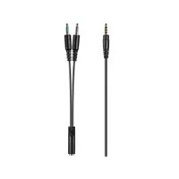 Sandberg 126-15 MiniJack Chat Headset fekete 1,8 m 3,5 mm jack PC adapter mikrofon #3