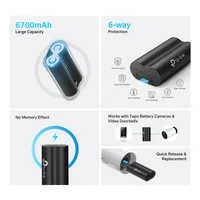 TP-LINK TAPO A100 akkumulátor 6700 mAh kompatibilis C420 C400 D230 #2