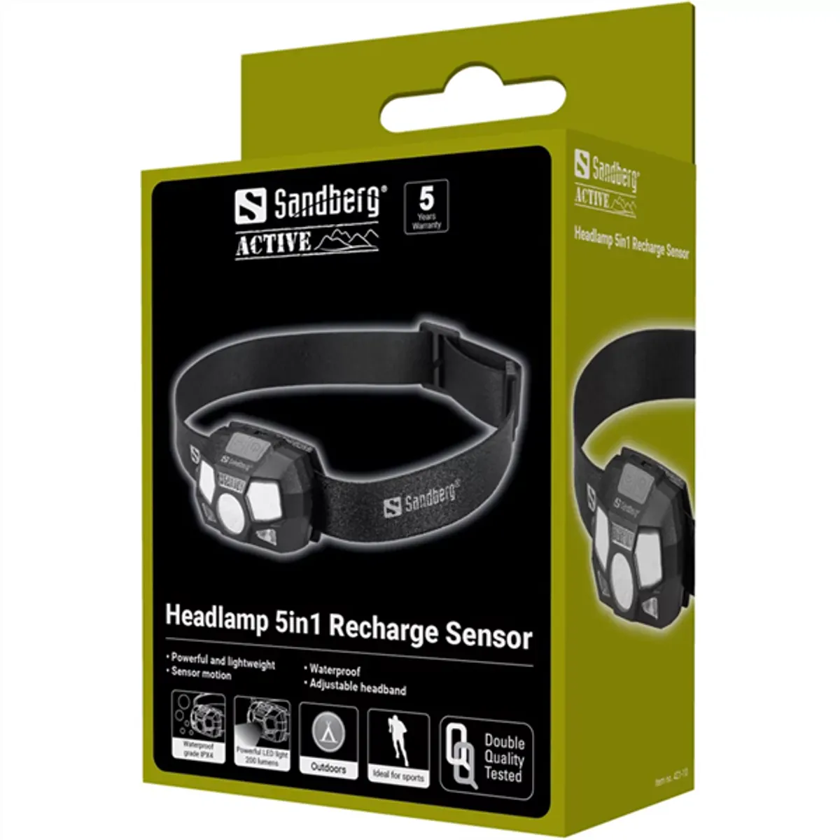 SANDBERG 421-10 Fejlámpa 5in1 Recharge Sensor 200 lm USB-C 900 mAh IPX4 #2