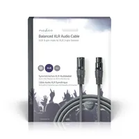 NEDIS COTG15010GY150 XLR audiokábel egyensúlyozott XLR 3 tűs apa és XLR 3 tűs anya 15 m szürke #3